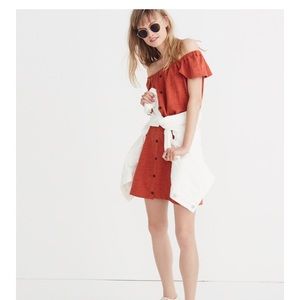 Off the should mini dress